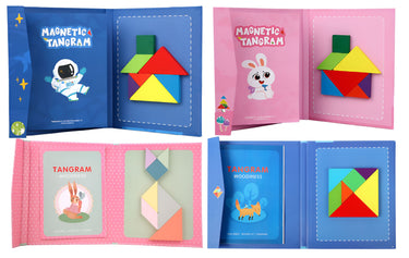 Tangram Mágico | Inspira Creatividad - Libro de Rompecabezas Magnético Montessori